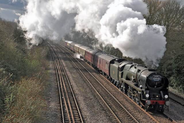 The Nigel Dobbing memorial steam train departs Melton on its way back to King's Lynn
PHOTO PAUL DAVIES