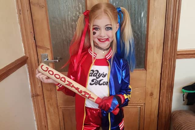 Abbie Hill, aged 9, as Harley Quinn PHOTO: Supplied