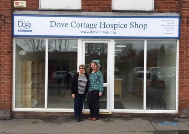 Staff outside the new Dove Cottage Hospice charity shop with cafe at Asfordby which opens on Saturday EMN-190321-120753001