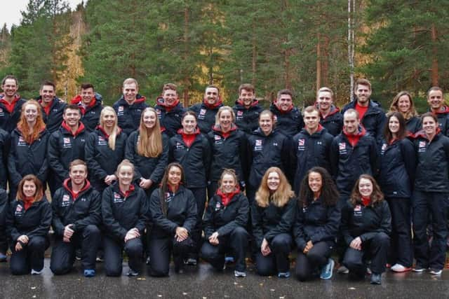 The Melton athlete (front row, third from right) was one of just nine from an initial entry of 3,500 to be accepted onto the British Skeleton Talent Squad EMN-190326-111338002