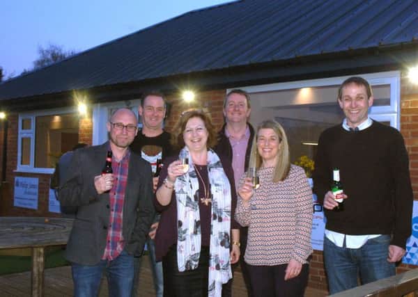 Melton Mowbray Cricket Club committee members and sponsors, from left - Phil James, Mark and Pip Gibbs, John Bartley, Kathy and Karl Tew. EMN-190204-191830002