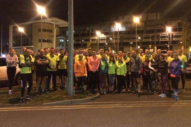 Andrew Wrath joined by Melton runners for the final leg of his 50km charity running challenge in aid of Hope for Justice EMN-190804-120351001