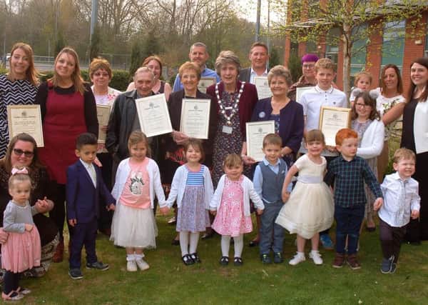 Heroes of the Melton borough with their Mayor's Awards certificates PHOTO: Tim Williams