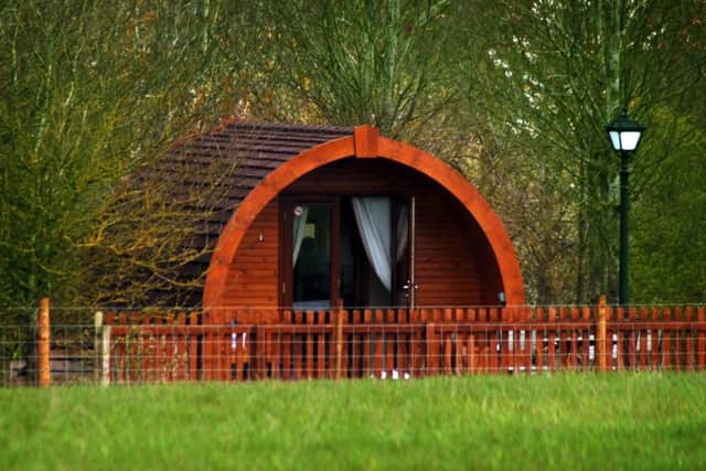 One of the glamping huts at Eye Kettleby Lakes EMN-191004-133905001