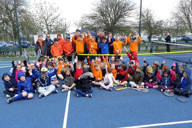 Juniors weren't put off by the less-than springlike conditions at Melton Mowbray Tennis Club EMN-190416-190523002
