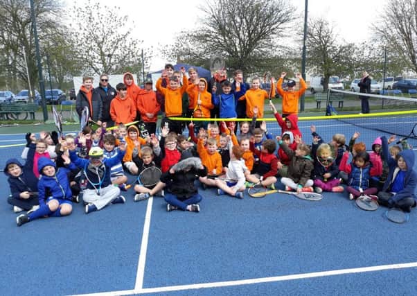 Juniors weren't put off by the less-than springlike conditions at Melton Mowbray Tennis Club EMN-190416-190523002