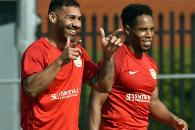 Laithan Hammond (left) struck the opener from the corner of co-manager Jon Stevenson EMN-190422-123722002