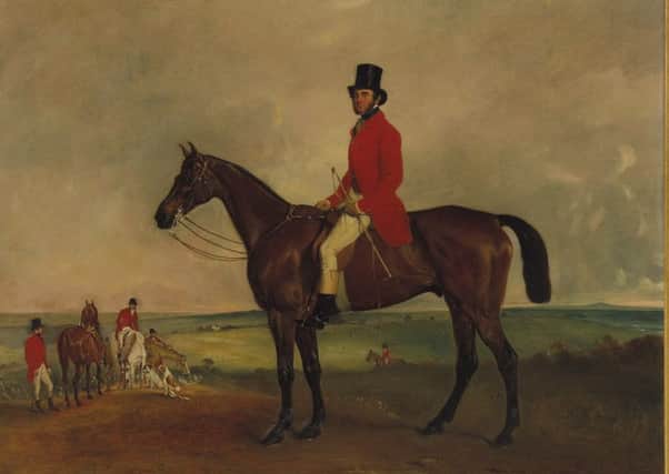 Portrait of Sir Francis Grant on Grindal , a collaboration by Melton artists John Ferneley and Sir Francis Grant dating back to 1851 and due to be auctioned with a guide price of between £30,000 and £50,000 EMN-190426-103450001
