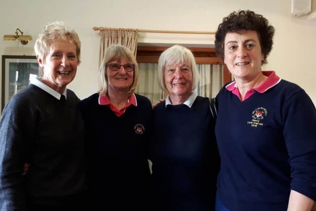 The winning team, from left, Trina Raftery, Alison Gatward, Chris Hall and Nancy Denny EMN-190605-172039002