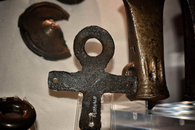 Part of the Welby Bronze Age hoard on display at Melton Carnegie Museum EMN-190514-150613001