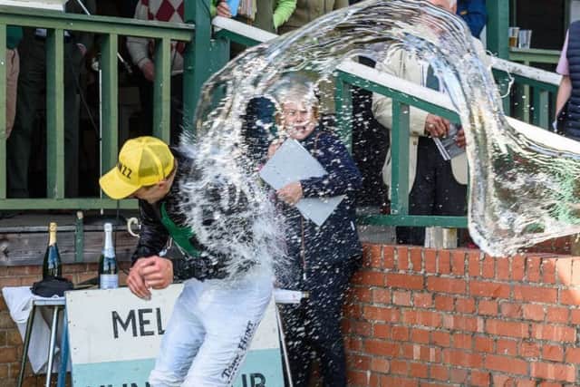 Dale Peters gets an early bath after bringing up 100 career wins. Picture: Nico Morgan Media EMN-190515-171636002