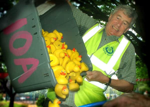 Melton Rotary's David Ward gets ready for the big launch PHOTO: Tim Williams