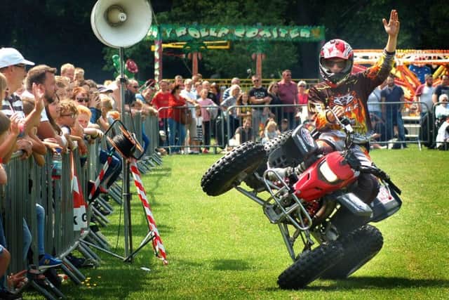 Motorbike stunts in the main arena PHOTO: Tim Williams