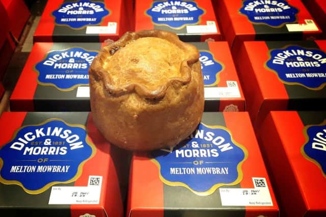 The revamped Dickinson and Morris Melton Mowbray pork pie, which has an enriched filling and new packaging EMN-190520-161418001