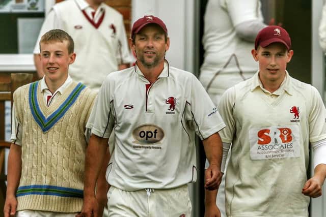 Karl Tew played in the same side as his two sons Liam and Karl for the first time on Saturday. Picture: Phil James EMN-190521-124746002