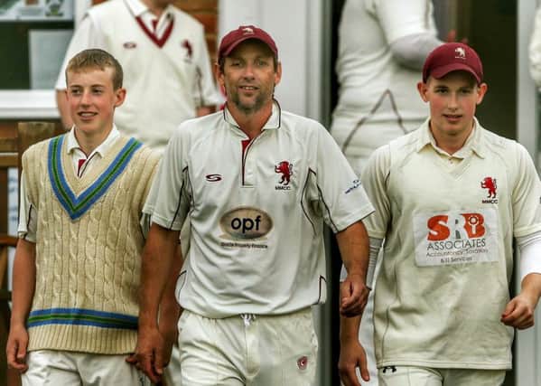 Karl Tew played in the same side as his two sons Liam and Karl for the first time on Saturday. Picture: Phil James EMN-190521-124746002