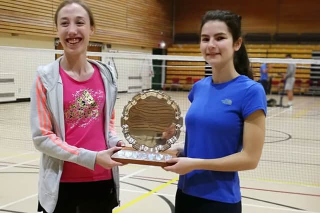 Robyn Warwick (right) with her doubles partner Ellie-Mae Smith EMN-190522-171724002