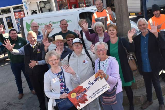 Representative of Melton Bid, Melton in Bloom, Melton Borough Council, Melton Town Estate and Cleaner Communities prepare to give Melton town centre a spring clean EMN-190524-125133001