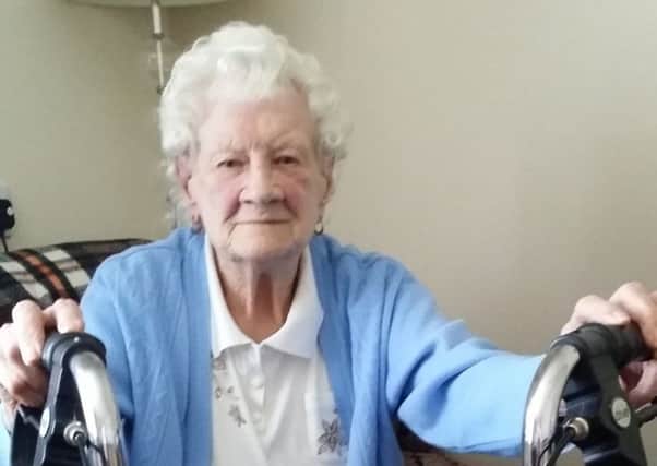 Peggy Norfolk (94), who is unhappy that Melton Borough Council has told her not to store her mobility scooter outside her flat because it is a fire risk EMN-190524-160904001