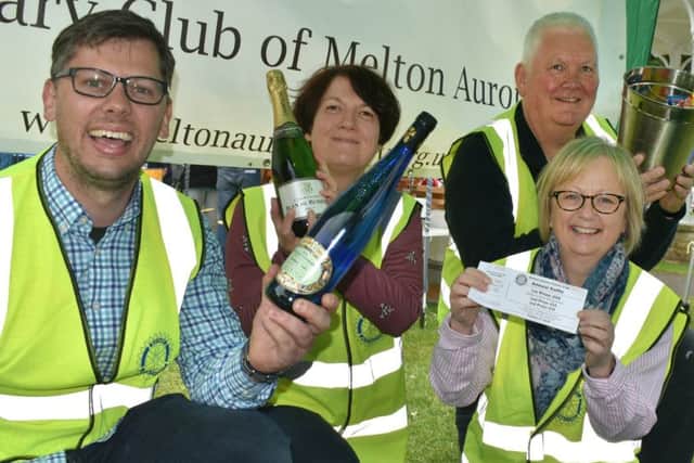 Mark Statham, Wendy Daunt, Kate Haythornthwaite and Paul Saxby on duty in the Aurora Rotary tent PHOTO: Tim Williams