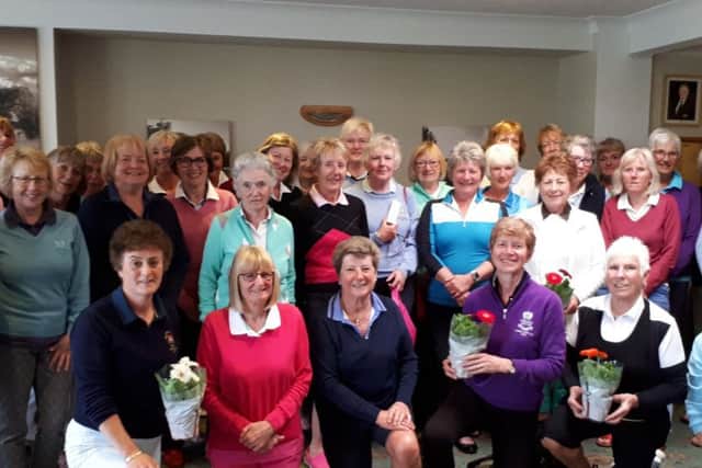Melton GC ladies with their Bedfordshire GC guests before the first of two exchange matches EMN-190406-095058002