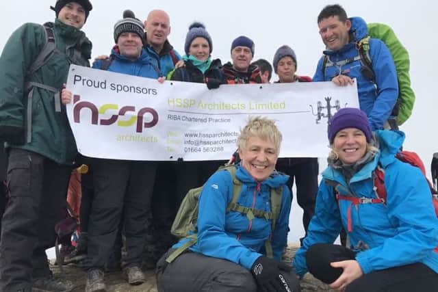 The HSSP team at the summit during its Welsh three peaks challenge.