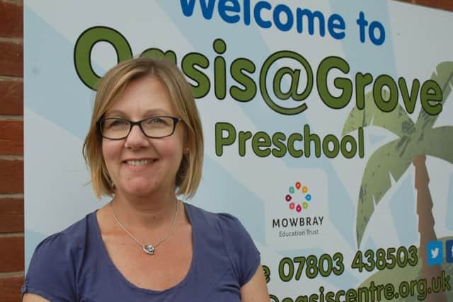 Oasis Family Centre manager Victoria Conyers outside the group's premises at The Grove Primary School in Melton EMN-190613-162445001
