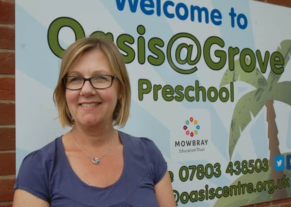 Oasis Family Centre manager Victoria Conyers outside the group's premises at The Grove Primary School in Melton EMN-190613-162445001