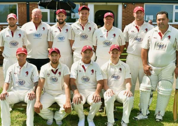 Melton Mowbray CC are more than 30 points clear at the top of Division Three. From left, back - Ben Redwood, Paul Stevenson, James Cusack, Joe Peveritt, Carel Fourie, Gaz Potter, Simon Claricoates; front - Carl Parker, Mike Roberts, Pete Humphries, Jamie Tew. EMN-190618-103407002