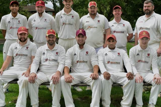 Egerton Park First XI, from left, back - Khush Taliti, Richard Bailey, Tom Glover, Stuart Rose, Henry Newton. Matt King; front - Tom Mold, Nick Watchorn. Charlie Madden, Kamal Panchal, Alex Barber EMN-190626-163647002