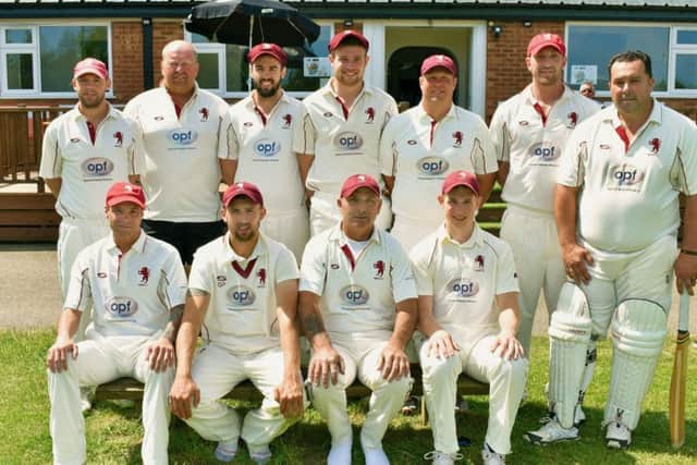 Melton Mowbray CC are more than 30 points clear at the top of Division Three. From left, back - Ben Redwood, Paul Stevenson, James Cusack, Joe Peveritt, Carel Fourie, Gaz Potter, Simon Claricoates; front - Carl Parker, Mike Roberts, Pete Humphries, Jamie Tew.