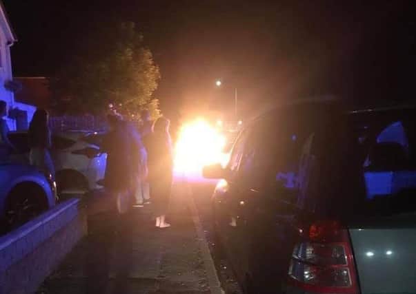 One of the two car fires reported in Melton in the early hours of this morning EMN-190607-151533001