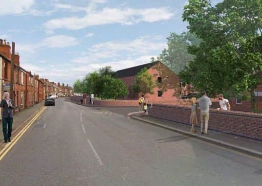 An artist's impression of what the planned redevelopment of Melton's old St Mary's Hospital site might look like from Thorpe Road EMN-190907-121813001