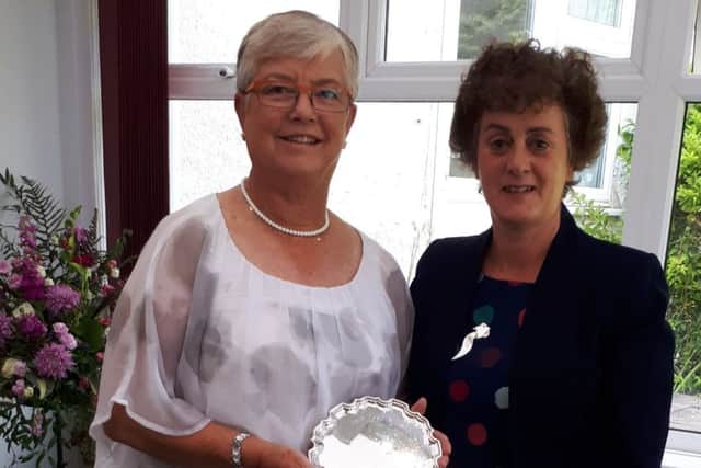 Past Captain's Trophy winner Julia Brown (left) with current Melton GC lady captain Nancy Denny EMN-190716-123423002