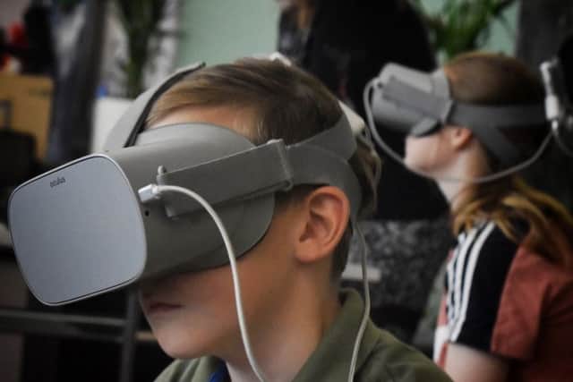 Visitors found a bit of virtual reality PHOTO: Tim Williams