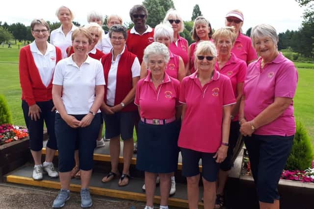 Rutland County (in red) and MMGC team players before their friendly match EMN-190723-093045002
