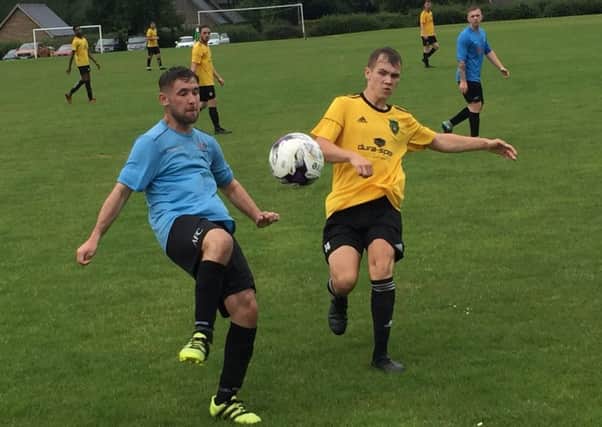 Action from Asfordby FC Development's 3-1 win over Fleckney. Picture: Matt Pond EMN-190724-094316002