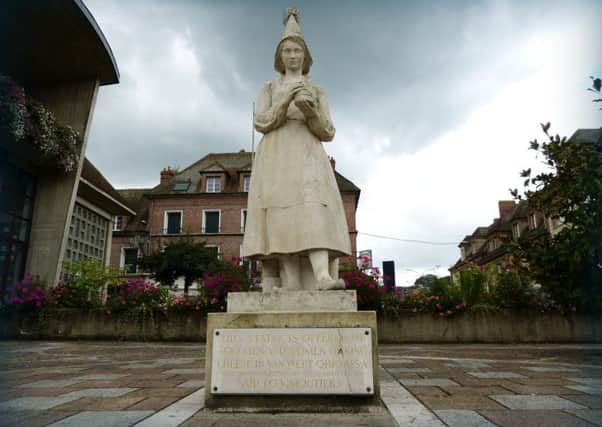 The statue of Marie Harel in France to commemorate her role in founding Camembert cheese - plans are being formed to have a similar one in Melton to honour Stilton cheese orginator Frances Pawlett EMN-190724-131743001