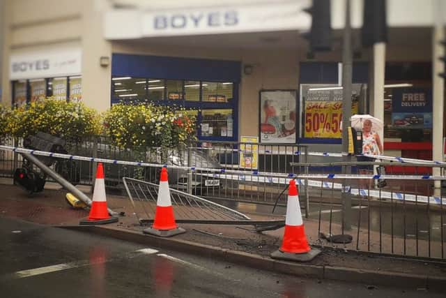 A damaged traffic light in Wilton Road, Melton, following a road collision in the early hours of Saturday EMN-190729-115743001