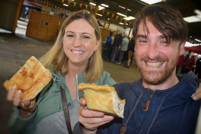 PieFest 2019 - Pie fans Sunnie Deane and Luke Bradshaw EMN-190729-174909001