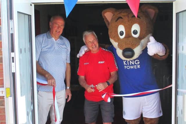 Two of Mowbray Rangers founding members Phil Saddington (left) and Alan Young cut the ribbon. EMN-190829-151724002