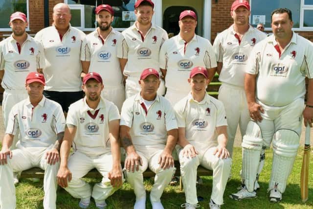 Division Three champions Melton Mowbray CC First XI. From left, back - Ben Redwood, Paul Stevenson, James Cusack, Joe Peveritt, Carel Fourie, Gaz Potter, Simon Claricoates; front - Carl Parker, Mike Roberts, Pete Humphries, Jamie Tew EMN-190409-124320001