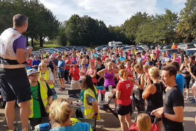 Runners taking part in the five Parkruns at Melton Country Park to raise awareness of the Hope for Justice charity EMN-190309-173926001