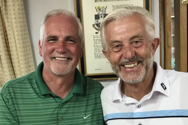 Invitational pairs winners Martyn Jarvis, of Lingdale GC, and Steve Major EMN-190309-182028001