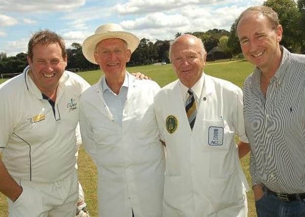 With former England bowler Tim Munton (left) back at Egerton Park for a fundraiser in 2011 EMN-190409-101254001