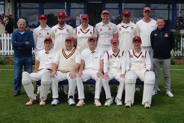 Hicklings Saturday XI, from left, back  Phil Parkes, Harry Towne, Matt Robinson, Charles Hogg, Matt Winn, Yogi Patel, Pete Playle, Ian Fisher; front  Jack Playle, Harvey Fenwick, Michael Playle (c), Colum Barrett, Freddie Towne EMN-191009-100604002
