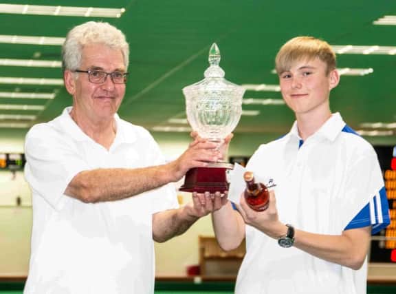 Inaugural winners of the Don Welch Memorial Trophy, Malcom Lomax (left) and Paul Warrington EMN-191009-142653002