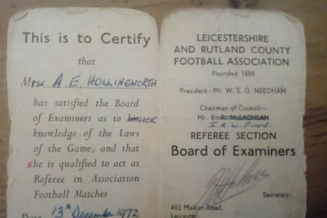 The original referee's certificate dated almost 47 years ago EMN-191009-153406002