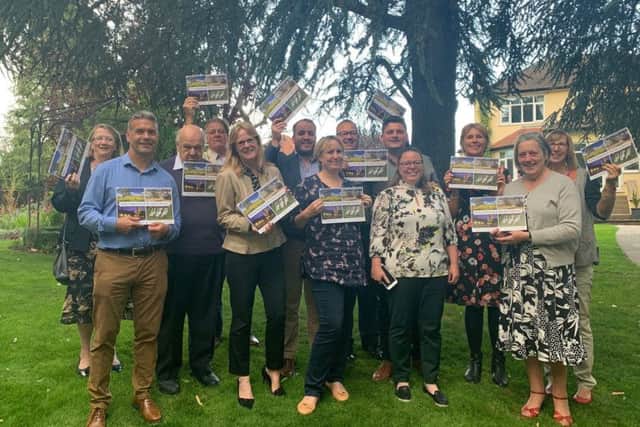 Members of the Rotary Enterprise Group launch their 2020 fundraising calendar at Tresillian House. EMN-191109-091435001
