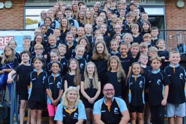 Melton Mowbray Swimming Club members and coaches with head coach Tracy McGhie and junior lead coach Lee Dilkes EMN-190917-115613002